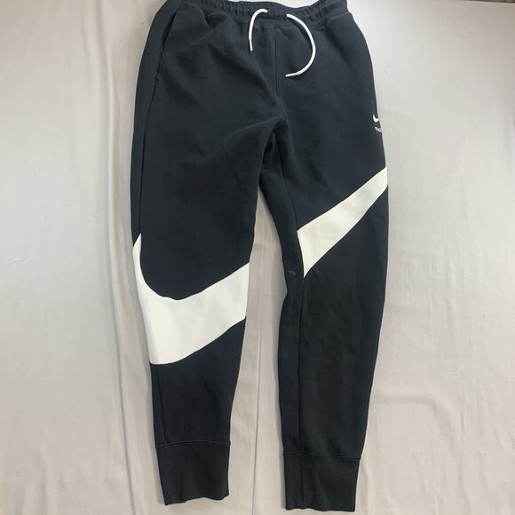 Nike Joggers Sweatpants Big Swoosh Fleece Black Men’s Size Small DH1023-010 - Picture 1 of 9
